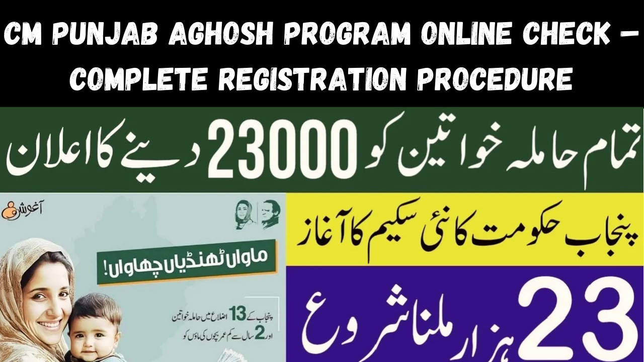 CM Punjab Aghosh Program Online Check – Complete Registration Procedure