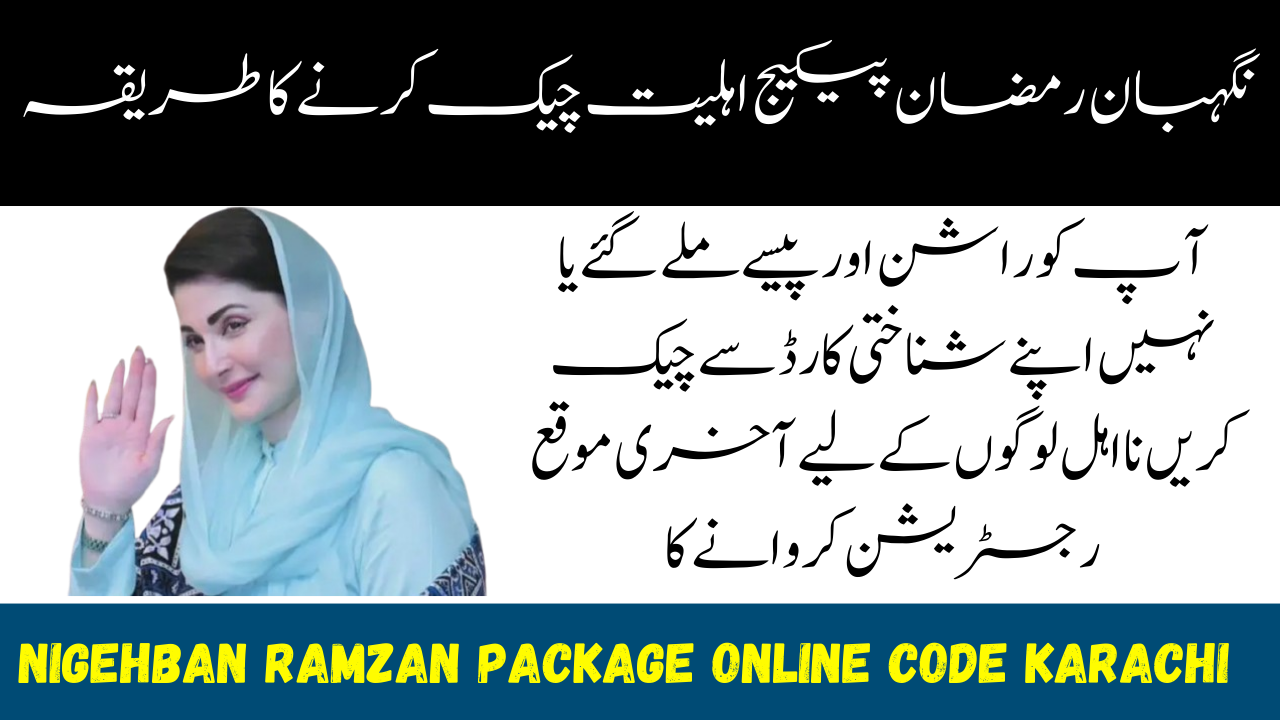 Nigehban Ramzan Package Check Online Code Karachi