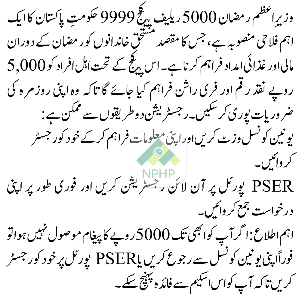 Ramzan Relief Package 9999 Pakistan – Check Eligibility