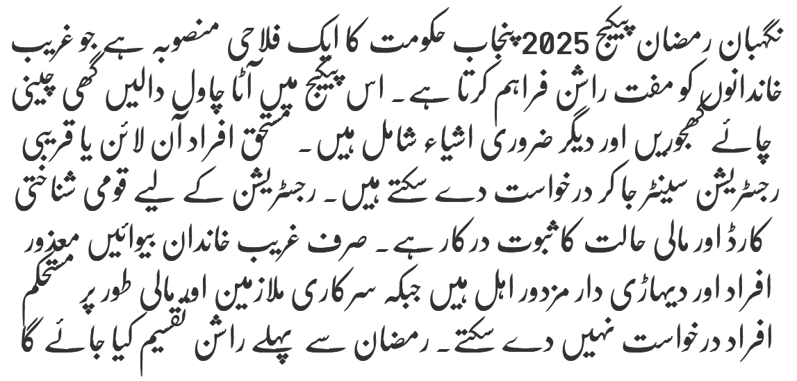 Ramzan Package Registration Online Apply Punjab Sindh KPK